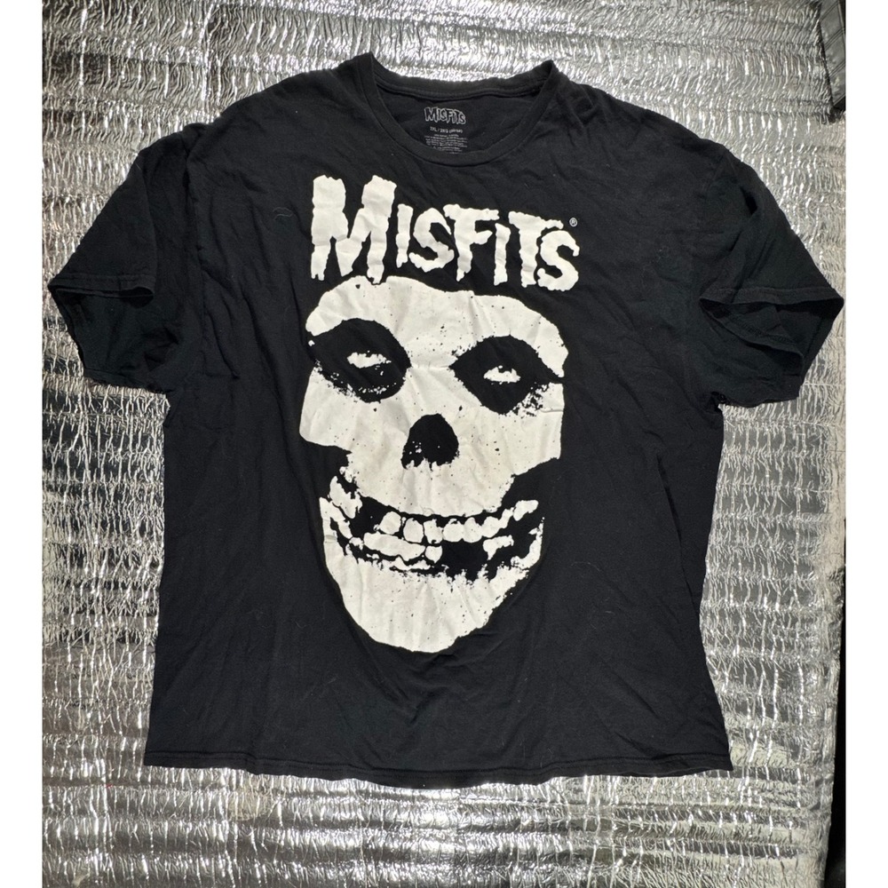 Misfits Fiend Skull Graphic T-Shirt Mens 2XL Black Short Sleeve Punk Rock Tee